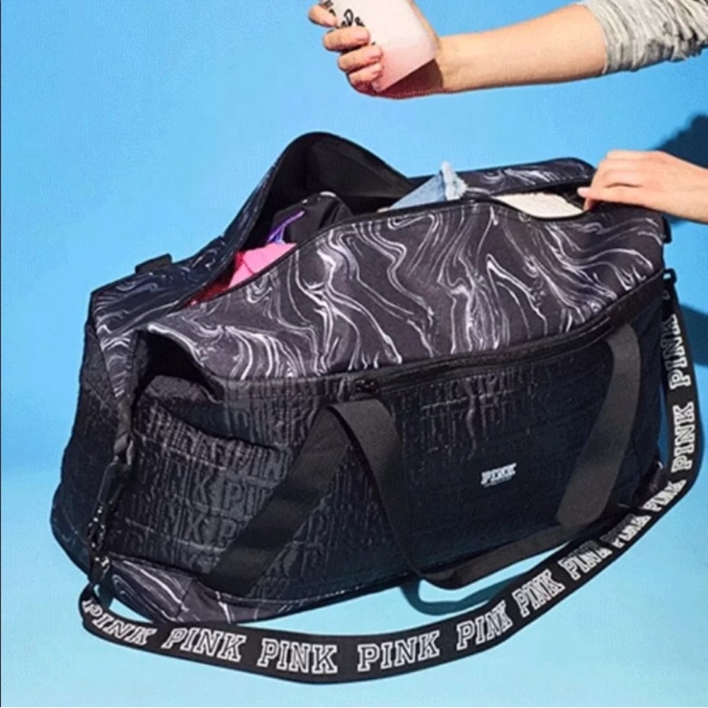 VS PINK Marble Weekender Duffle Bag